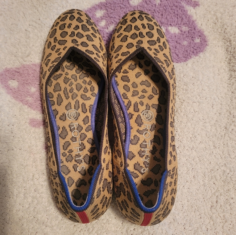 Rothy's Leopard Print Flats size 9